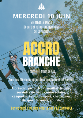 Flyer parc aventure accrobranche photo moderne et simple blanc jaune.png